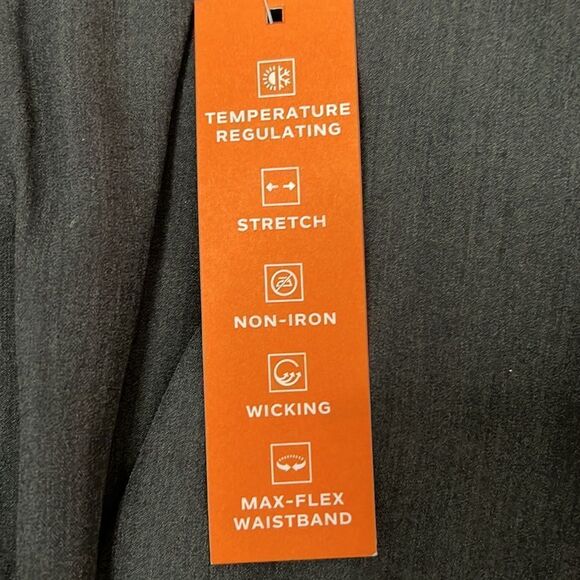 Van Heusen Traveler Grayn30 X 30 Straight Fit Flat Front Mens Dress Slack Pant - Picture 4 of 6